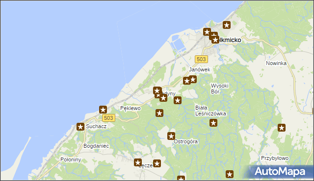 mapa Kadyny, Kadyny na mapie Targeo