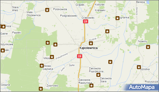 mapa Kąkolewnica, Kąkolewnica na mapie Targeo