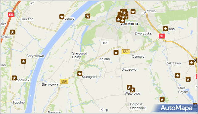 mapa Kałdus, Kałdus na mapie Targeo