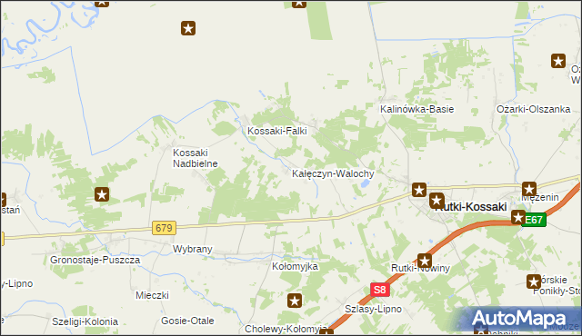 mapa Kałęczyn-Walochy, Kałęczyn-Walochy na mapie Targeo