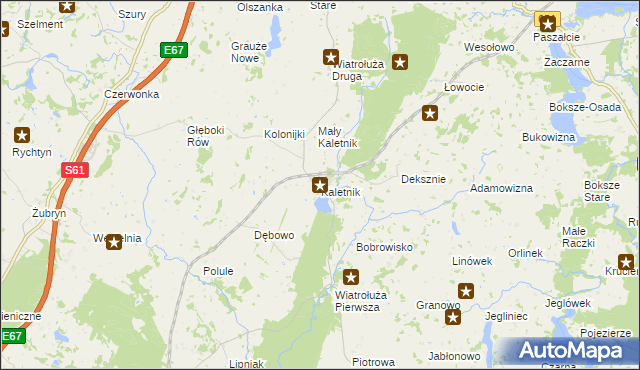 mapa Kaletnik gmina Szypliszki, Kaletnik gmina Szypliszki na mapie Targeo