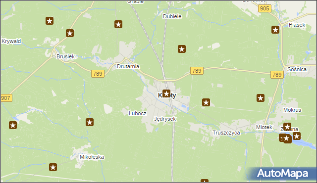 mapa Kalety powiat tarnogórski, Kalety powiat tarnogórski na mapie Targeo