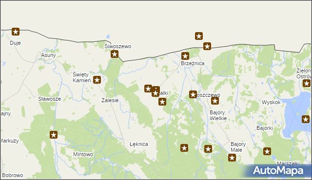 mapa Kałki gmina Srokowo, Kałki gmina Srokowo na mapie Targeo