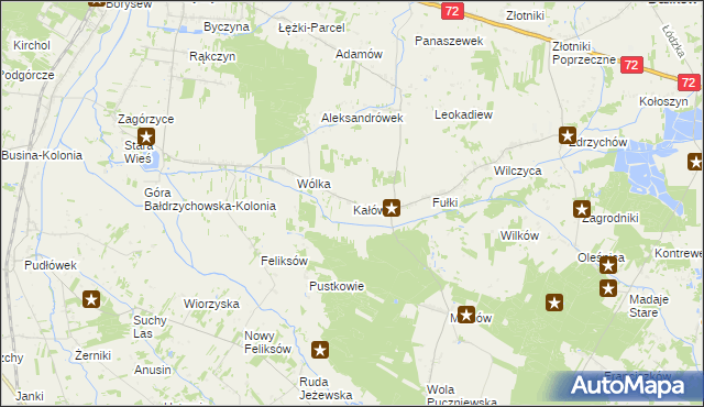 mapa Kałów, Kałów na mapie Targeo