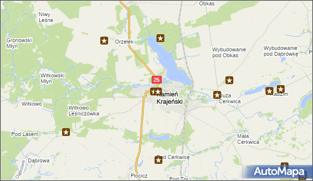 mapa Kamień Krajeński, Kamień Krajeński na mapie Targeo