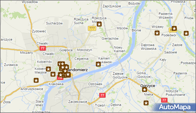 mapa Kamień Łukawski, Kamień Łukawski na mapie Targeo