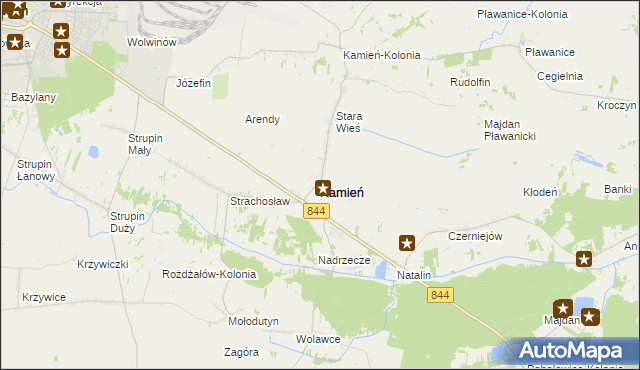 mapa Kamień powiat chełmski, Kamień powiat chełmski na mapie Targeo