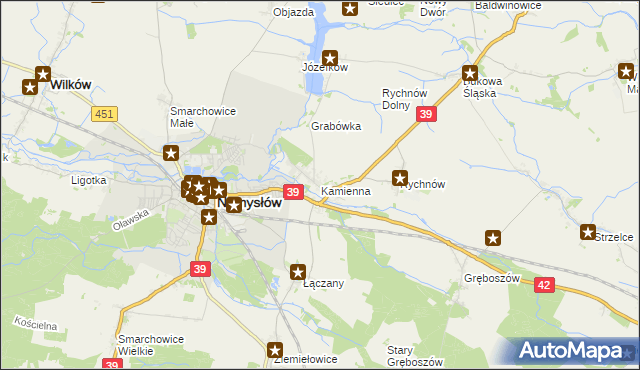mapa Kamienna gmina Namysłów, Kamienna gmina Namysłów na mapie Targeo