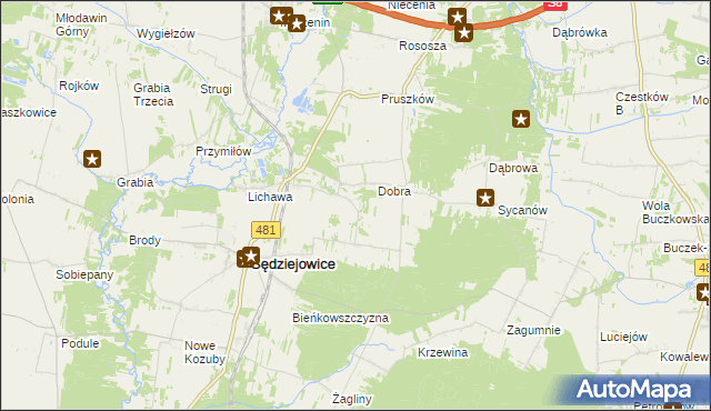 mapa Kamostek, Kamostek na mapie Targeo