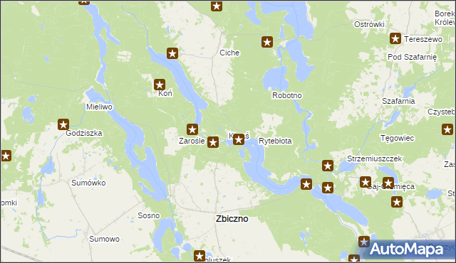 mapa Karaś gmina Zbiczno, Karaś gmina Zbiczno na mapie Targeo