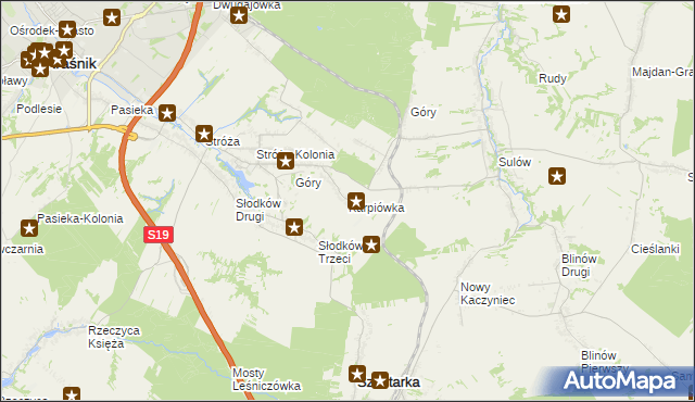 mapa Karpiówka, Karpiówka na mapie Targeo