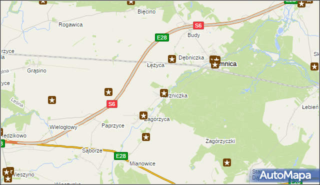 mapa Karzniczka, Karzniczka na mapie Targeo