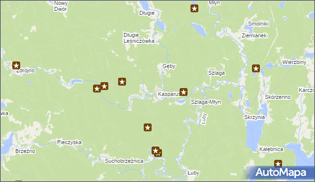 mapa Kasparus, Kasparus na mapie Targeo