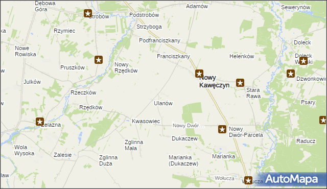 mapa Kawęczyn B, Kawęczyn B na mapie Targeo