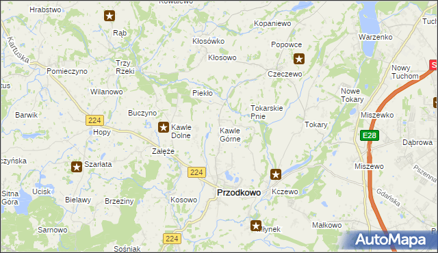 mapa Kawle Górne, Kawle Górne na mapie Targeo
