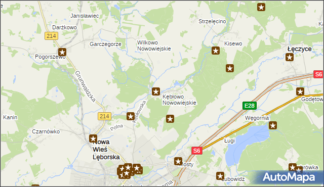 mapa Kębłowo Nowowiejskie, Kębłowo Nowowiejskie na mapie Targeo