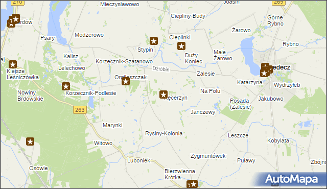 mapa Kęcerzyn, Kęcerzyn na mapie Targeo