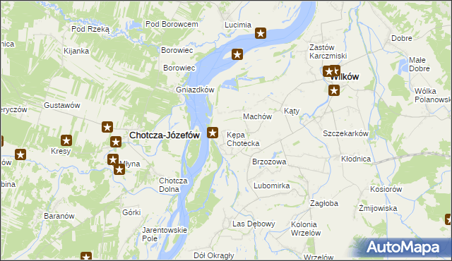 mapa Kępa Chotecka, Kępa Chotecka na mapie Targeo