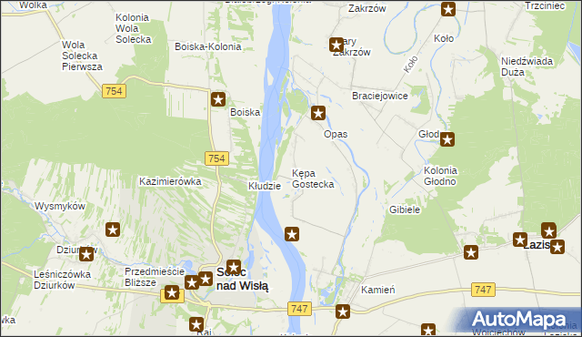 mapa Kępa Gostecka, Kępa Gostecka na mapie Targeo