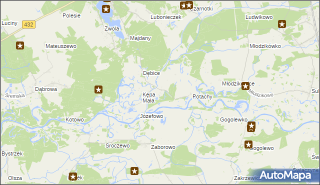 mapa Kępa Wielka, Kępa Wielka na mapie Targeo