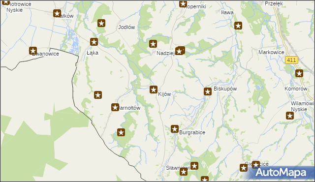 mapa Kijów gmina Otmuchów, Kijów gmina Otmuchów na mapie Targeo