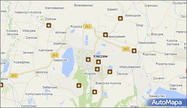 mapa Kleczew, Kleczew na mapie Targeo
