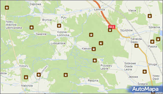 mapa Klekotna, Klekotna na mapie Targeo