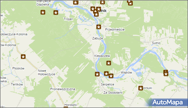 mapa Klepaczew, Klepaczew na mapie Targeo