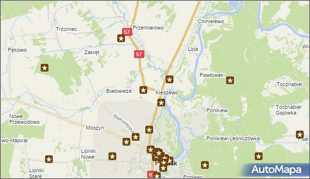 mapa Kleszewo, Kleszewo na mapie Targeo