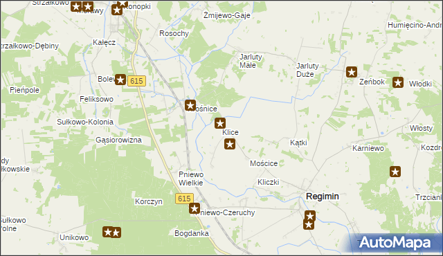 mapa Klice, Klice na mapie Targeo