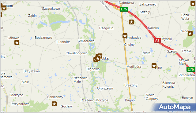 mapa Kłóbka, Kłóbka na mapie Targeo