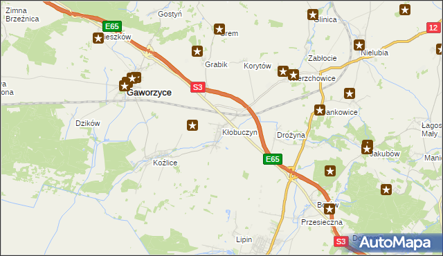 mapa Kłobuczyn, Kłobuczyn na mapie Targeo