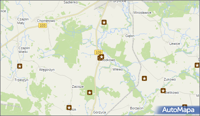 mapa Kłodkowo, Kłodkowo na mapie Targeo