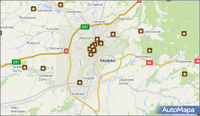 mapa Kłodzka, Kłodzko na mapie Targeo