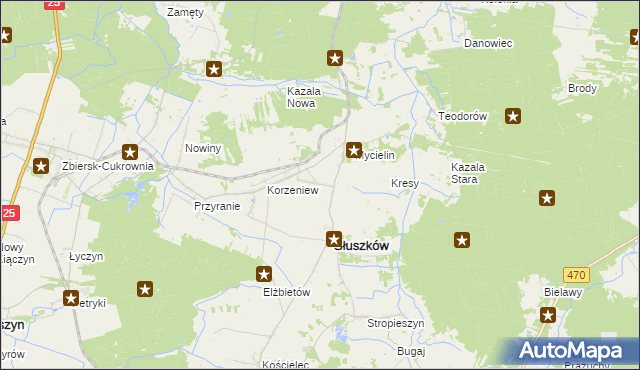 mapa Klotyldów, Klotyldów na mapie Targeo