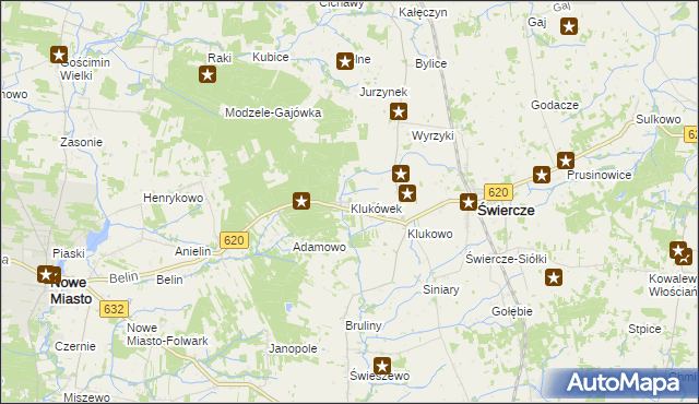 mapa Klukówek, Klukówek na mapie Targeo