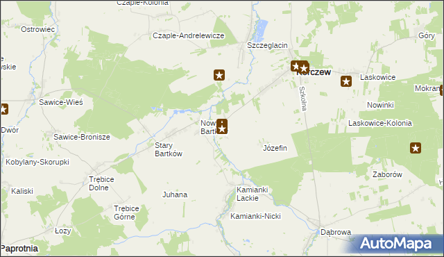 mapa Knychówek, Knychówek na mapie Targeo