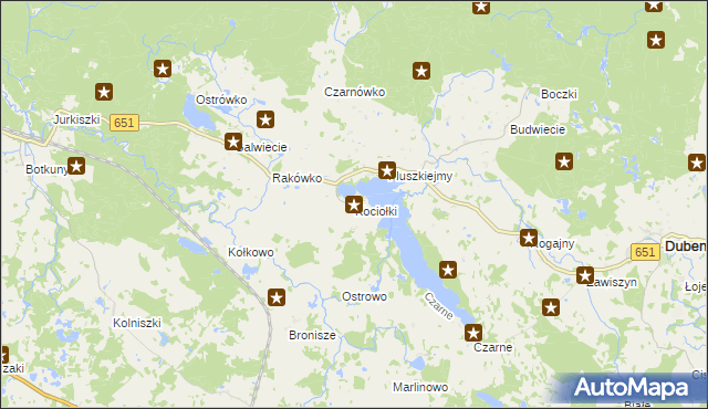 mapa Kociołki gmina Dubeninki, Kociołki gmina Dubeninki na mapie Targeo