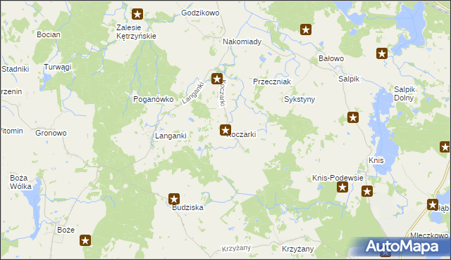 mapa Koczarki, Koczarki na mapie Targeo