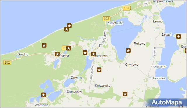 mapa Kołczewo, Kołczewo na mapie Targeo