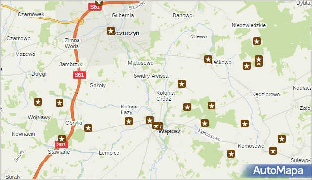 mapa Kolonia Gródź, Kolonia Gródź na mapie Targeo