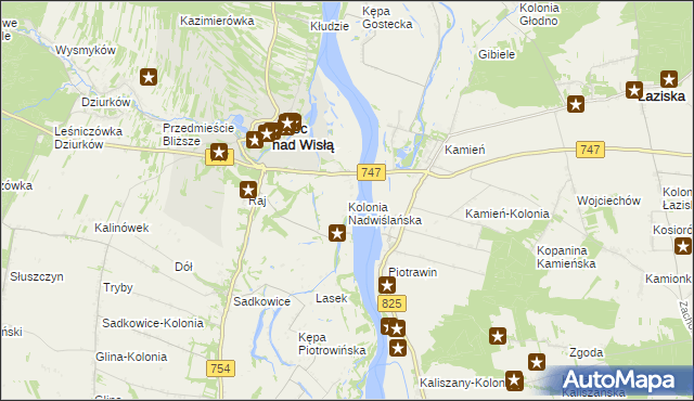 mapa Kolonia Nadwiślańska, Kolonia Nadwiślańska na mapie Targeo