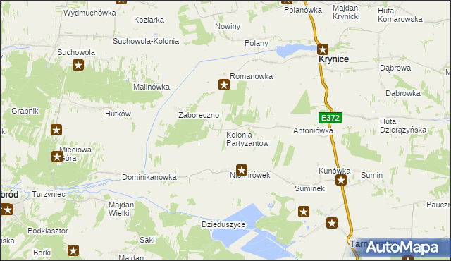 mapa Kolonia Partyzantów, Kolonia Partyzantów na mapie Targeo
