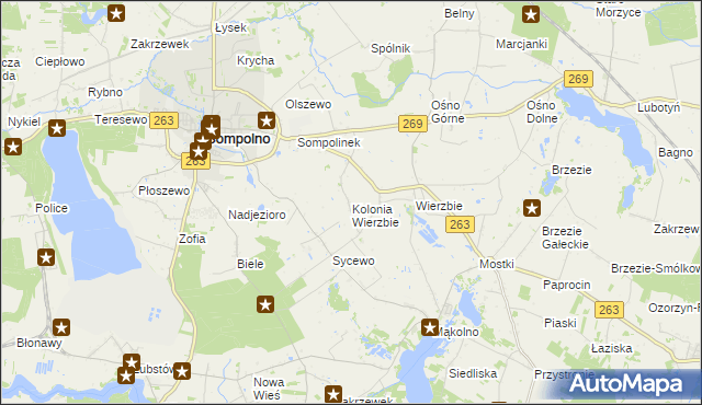 mapa Kolonia Wierzbie, Kolonia Wierzbie na mapie Targeo