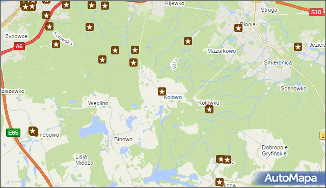 mapa Kołowo, Kołowo na mapie Targeo