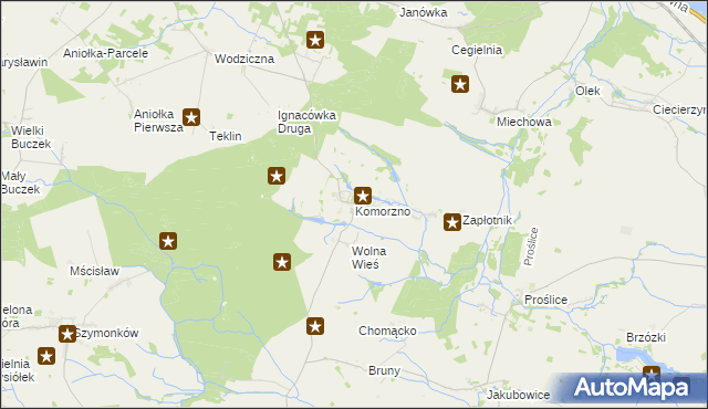 mapa Komorzno, Komorzno na mapie Targeo