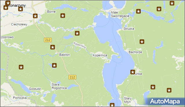 mapa Kopernica, Kopernica na mapie Targeo