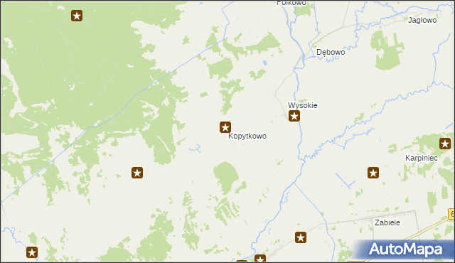 mapa Kopytkowo gmina Sztabin, Kopytkowo gmina Sztabin na mapie Targeo