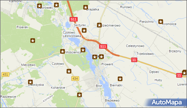 mapa Kórnik, Kórnik na mapie Targeo