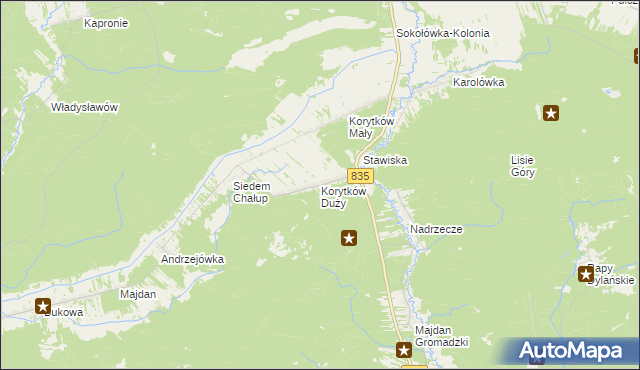 mapa Korytków Duży, Korytków Duży na mapie Targeo